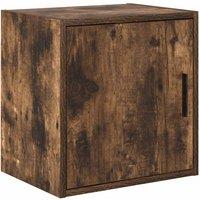 Berkfield Home Garage Wall Cabinet Smoked Oak Engineered Wood in Brown