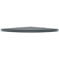 Berkfield Home Corner Shelves 2 pcs with Chrome Supports Glass Black 35x35 cm