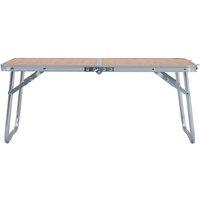 Berkfield Home Folding Camping Table Brown Aluminium 60x40 cm