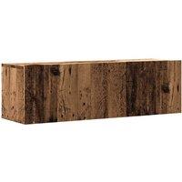 Berkfield Home Wall Mounted TV Cabinet Old Wood 100x30x30 cm Engineered Wood in Brown | Size: 100 x 30 x 30 cm