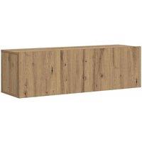 Berkfield Home Wall Mounted TV Cabinet Artisan Oak 100x30x30 cm Engineered Wood in Brown | Size: 100 x 30 x 30 cm