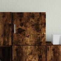 Berkfield Home Wall Cabinet Smoked Oak 40x42.5x40 cm Engineered Wood in Brown