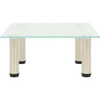 Berkfield Home TV Stand Frosted 40x35x17 cm Tempered Glass in Clear | Size: 40 x 35 x 17 cm