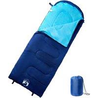 Berkfield Home Sleeping Bag for Adults Camping 3-4 Seasons in Blue