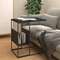 Berkfield Home Side Table Black 55x36x59.5 cm Engineered Wood