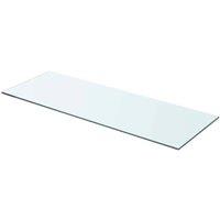 Berkfield Home Shelves 2 pcs Panel Glass Clear 70x25 cm