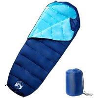 Berkfield Home Mummy Sleeping Bag for Adults Camping 3 Seasons in Blue