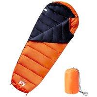 Berkfield Home Mummy Sleeping Bag for Adults Camping 3 Seasons in Orange