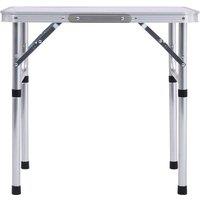 Berkfield Home Durable Folding Camping Table White Aluminium 60x45 cm
