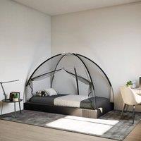 Berkfield Home Mosquito Net Mongolia with Doors 220 Mesh Black 200x120x130 cm in Black | Size: 200 x 120 x 130 cm