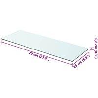Berkfield Home Shelf Panel Glass Clear 70x25 cm