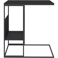 Berkfield Home Side Table Black 55x36x59.5 cm Engineered Wood