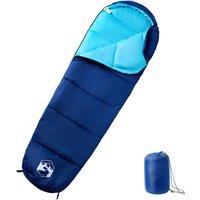 Berkfield Home Mummy Sleeping Bag for Adults Camping 3 Seasons in Blue
