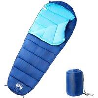 Berkfield Home Mummy Sleeping Bag for Adults Camping 3 Seasons in Blue