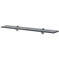 Berkfield Home Floating Shelf Glass 70x20 cm 8 mm in Black