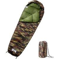 Berkfield Home Mummy Sleeping Bag for Adults Camping 3 Seasons in Green
