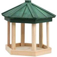 Berkfield Home Bird Feeder Octagon Solid Firwood 33x30 cm in Brown