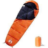 Berkfield Home Mummy Sleeping Bag for Adults Camping 3 Seasons in Orange