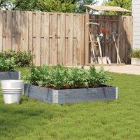 Berkfield Home Garden Planter Grey 100x100 cm Solid Wood Pine