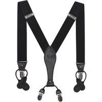 XPOSED Men's Stylish Adjustable Clip-On Braces in Black