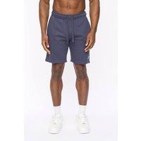 Crosshatch Men's Bardon Elasticated Waist Casual Jog Shorts in Navy | Size: Large