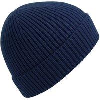 Beechfield Men's Engineered Knit Ribbed Beanie in Navy