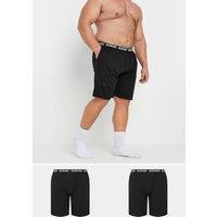 BadRhino Men's 2 Pack Lounge Shorts in Black | Size: 3XL