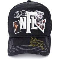 Never Forget Loyalty Men's Black Embroidered Cotton Twill Trucker Cap
