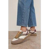 Oasis Women's Shardie Faux Suede Contrast Lace Up Trainers | Size: 5