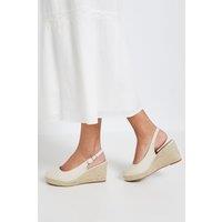 Dorothy Perkins Women's Wide Fit Riya Closed Toe Slingback Espadrille Wedge Sandals in Neutral | Size: 7