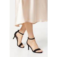 Dorothy Perkins Women's Tasha Barely There Medium Stiletto Heel Sandals in Black | Size: 7