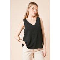 Dorothy Perkins Women's Built Up V Neck Cami in Black | Size: 8