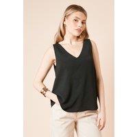Dorothy Perkins Women's Built Up V Neck Cami in Black | Size: 12