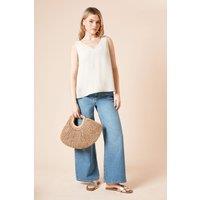 Dorothy Perkins Women's Built Up V Neck Cami in Stone | Size: 12