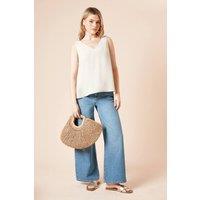 Dorothy Perkins Women's Built Up V Neck Cami in Stone | Size: 16