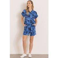 Klass. Women's Tie Dye Pull On Shorts in Blue | Size: 18