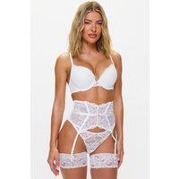 Ann Summers Women's Bridal Sexy Lace Padded Plunge Bra in White | Size: 30G
