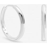 Inicio Women's Sterling Silver Plated Large Sleeper Hoops - Gift Pouch