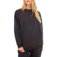 Smart Living Women's Cozy Oversized Sweatshirt Pullover Jumper Crewneck Top in Black | Size: Small