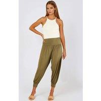 Aftershock London Women's Harem Pants in Khaki | Size: Large/XL