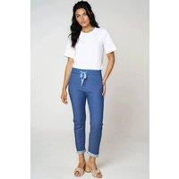 Aftershock London Women's Stretch Drawstring Trousers in Blue | Size: Medium/Large