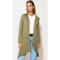 Aftershock London Women's Waterfall Cardigan in Khaki | Size: Large/XL