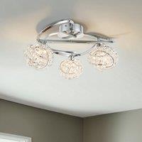 Pagazzi Monaco Semi-Flush Ceiling Light in Silver
