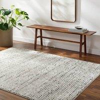 Livabliss Freud Modern High Pile Living Bedroom Rug in Black | Size: 200 cm x 275 cm