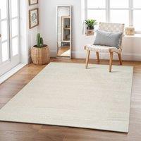 Livabliss Freud Modern High Pile Living Bedroom Rug in Ivory | Size: 160 cm x 215 cm