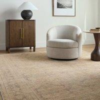 Livabliss Galey Alix Fetscher V-Vintage Brown Green Traditional Fringe Living Rug in Tan | Size: 150 cm x 230 cm