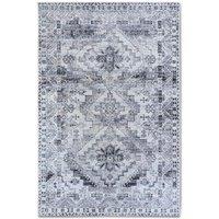 THE RUGS Villeroy & Boch Domenique Rug - Indoor Outdoor, UV Resistant Flatweave in Grey | Size: 200 cm x 280 cm