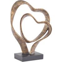 Libra Interiors Double Heart Sculpture in Bronze