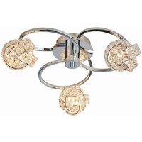 Netlighting Talia 3 Light Semi flush Chrome Crystal (K5) Glass G9 in Clear