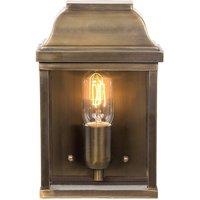 Netlighting Victoria 1 Light Outdoor Wall Lantern Light Solid Brass IP44 E27 in Yellow